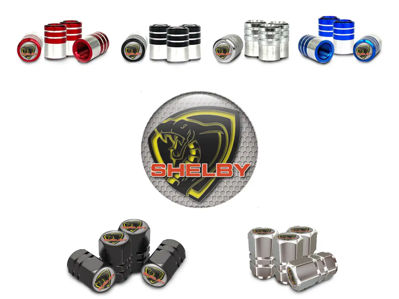 Tyre Valve Covers Cars Domed Edition
